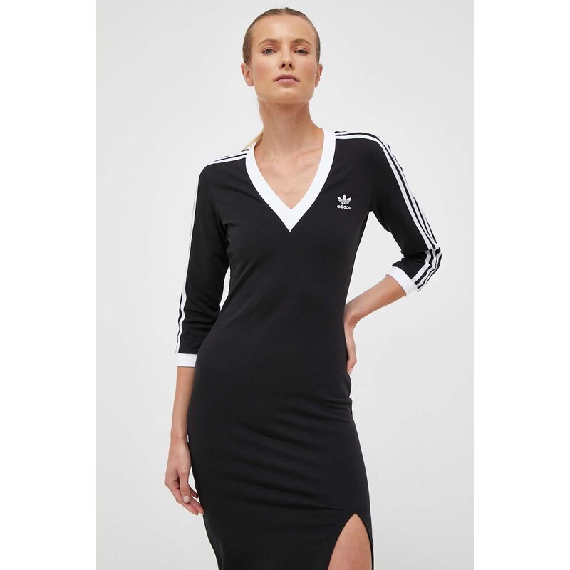 Šaty adidas Originals černá barva, maxi, IK0439