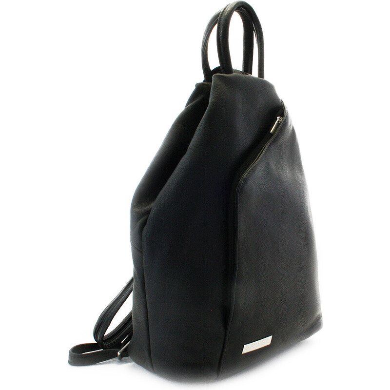 Černý kožený batůžek/kabelka Hazelien