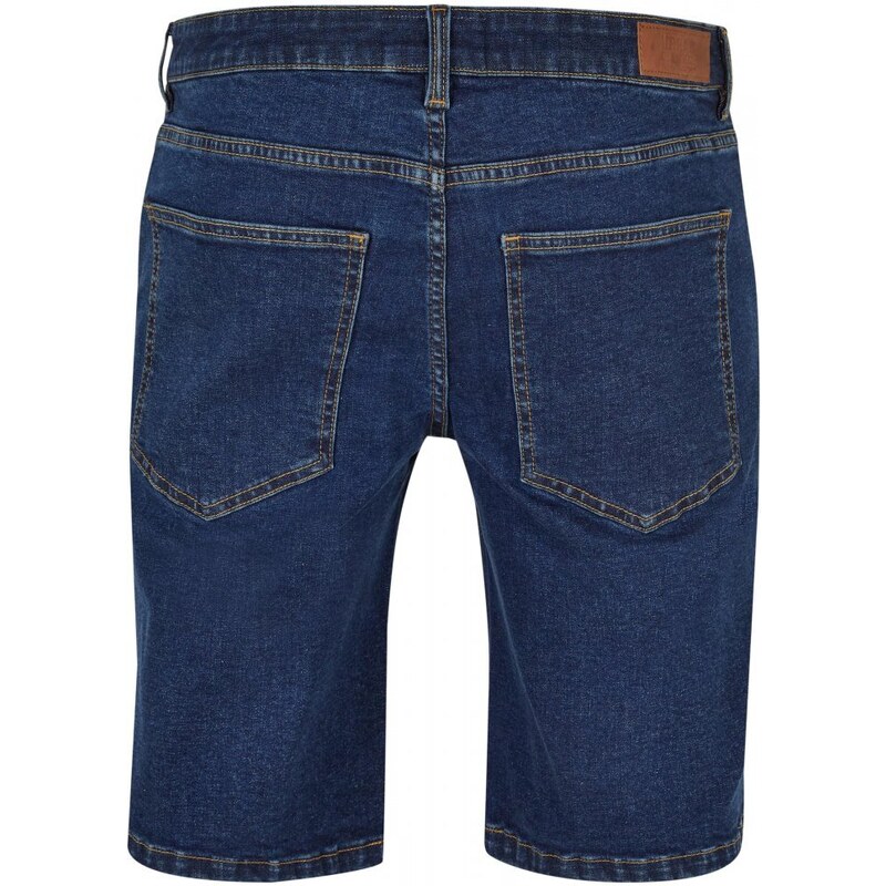 URBAN CLASSICS Relaxed Fit Jeans Shorts - mid indigo washed