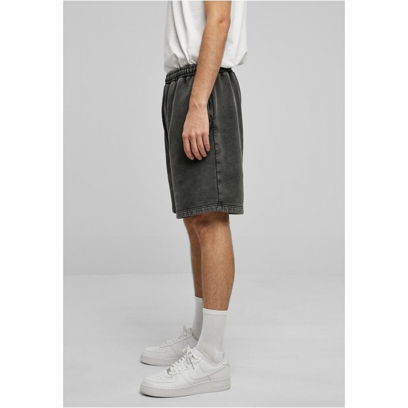 URBAN CLASSICS Heavy Sand Washed Sweat Shorts - black