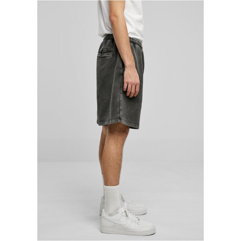 URBAN CLASSICS Heavy Sand Washed Sweat Shorts - black