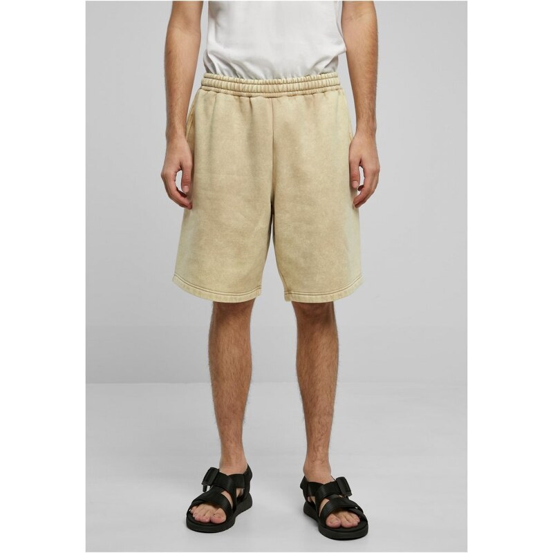 URBAN CLASSICS Heavy Sand Washed Sweat Shorts - unionbeige