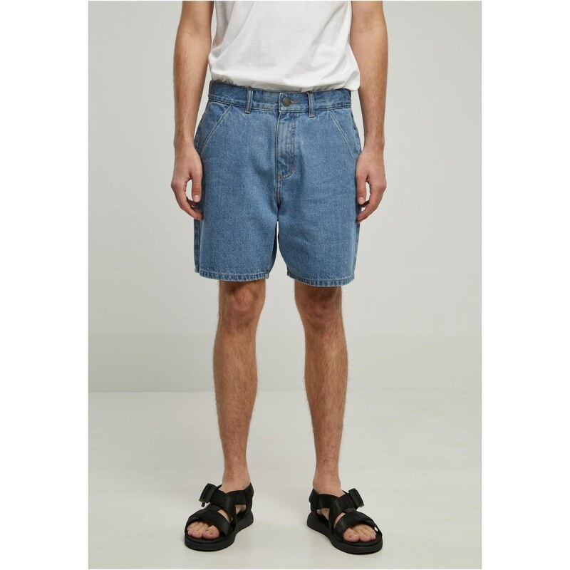 Modré pánské džínové kraťasy Urban Classics Denim Bermuda