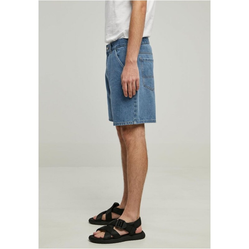 Modré pánské džínové kraťasy Urban Classics Denim Bermuda