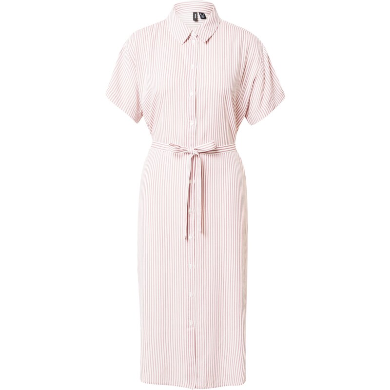 VERO MODA Košilové šaty VMBumpy růže / bílá