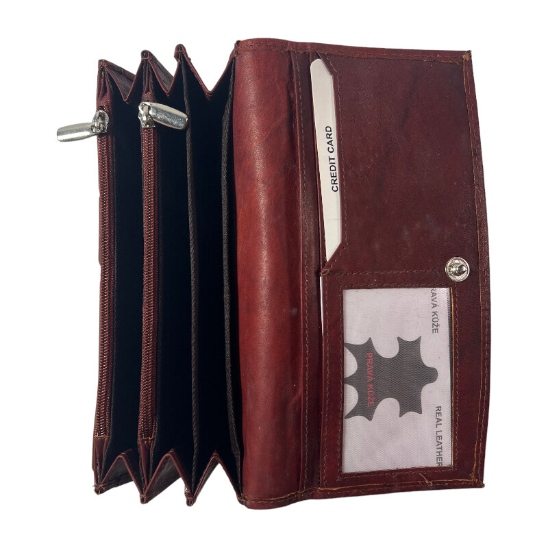 Dámská kožená peněženka Loranzo světle hnědá 448