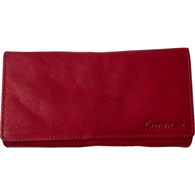Loranzo Kvalitní kožená peněženka červená 3123