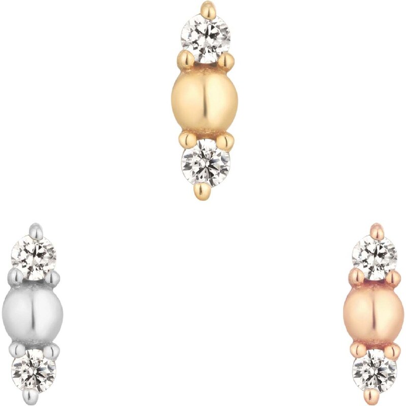 Buddha jewelry Bezzávitová koncovka piercingu Crushing ze 14 kt