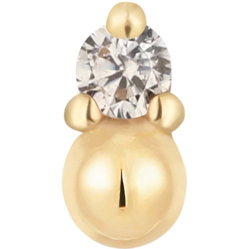 Buddha jewelry Bezzávitová koncovka piercingu Babe ze 14 kt zlata se 83991798