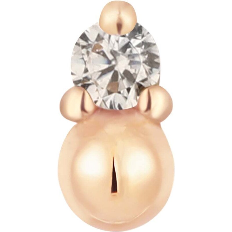 Buddha jewelry Bezzávitová koncovka piercingu Babe ze 14 kt zlata se 83991800