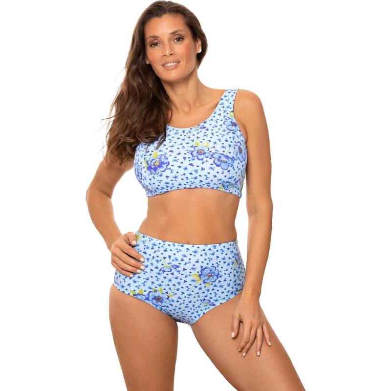 MARKO COLLECTION Světle modré bikiny s květinami Asani M-723 (4)
