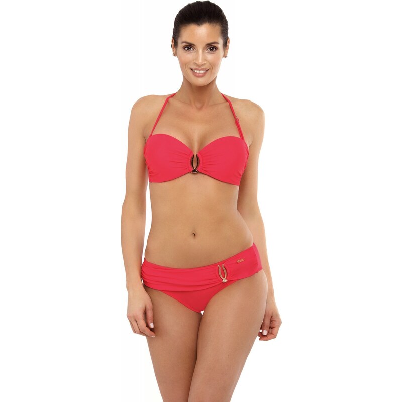 MARKO COLLECTION Korálové bikiny se zlatými ozdobami Cameron