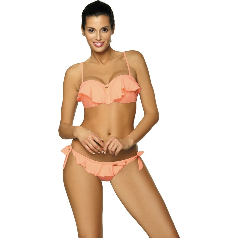 MARKO COLLECTION Meruňkové bikiny s volánem Meredith Morning