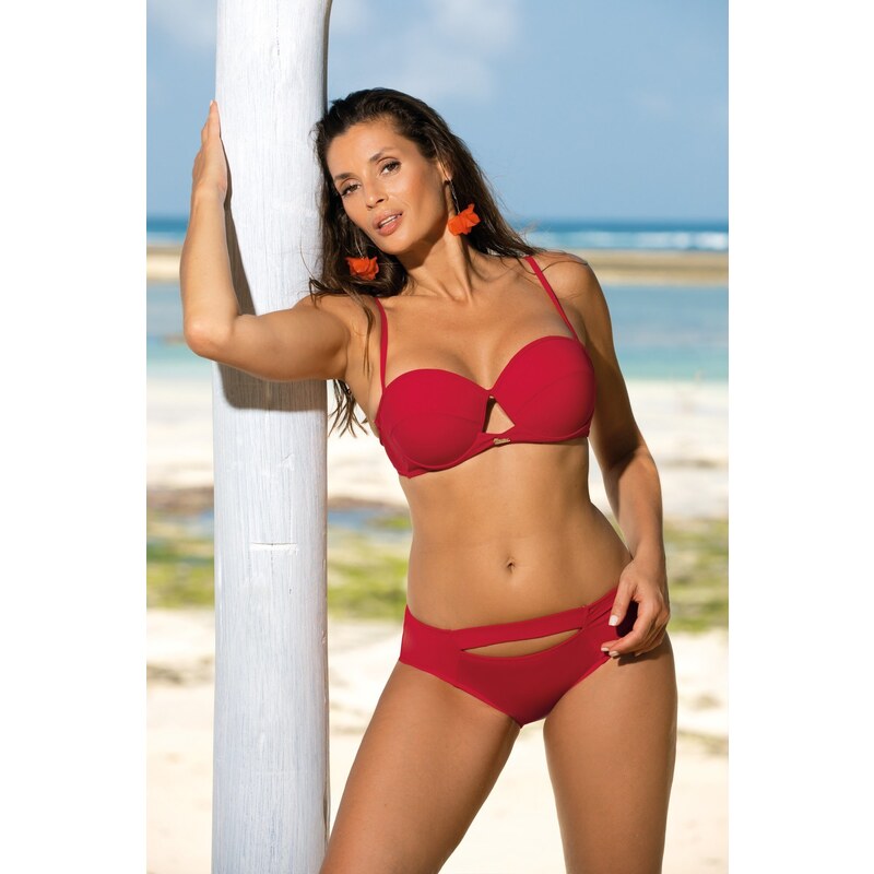 MARKO COLLECTION Červené bikiny s průstřihy Amiri i M-721 (5)