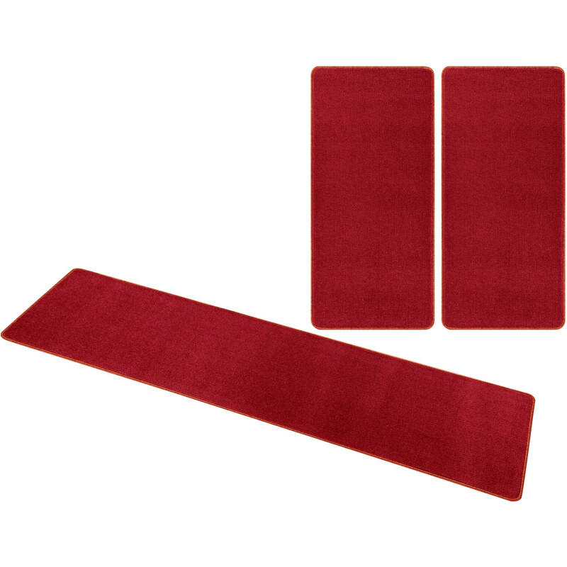 Hanse Home Collection koberce Kobercová sada Nasty 101151 Rot - 3 díly: 70x140 cm (2x), 70x240 cm (1x) cm