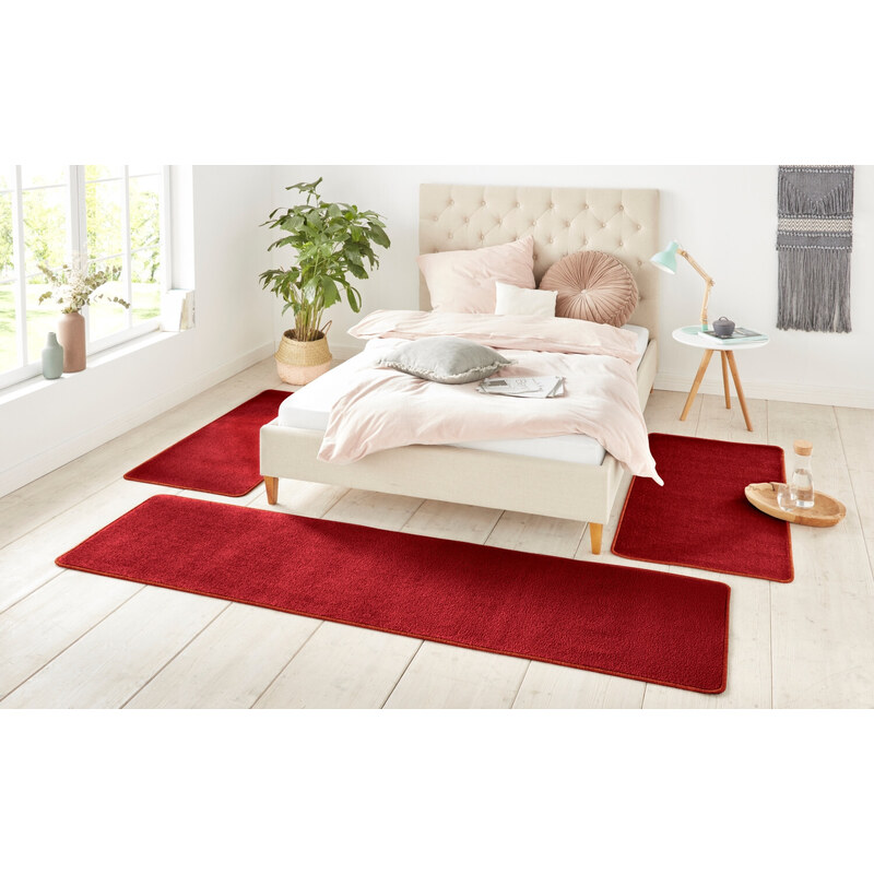 Hanse Home Collection koberce Kobercová sada Nasty 101151 Rot - 3 díly: 70x140 cm (2x), 70x240 cm (1x) cm