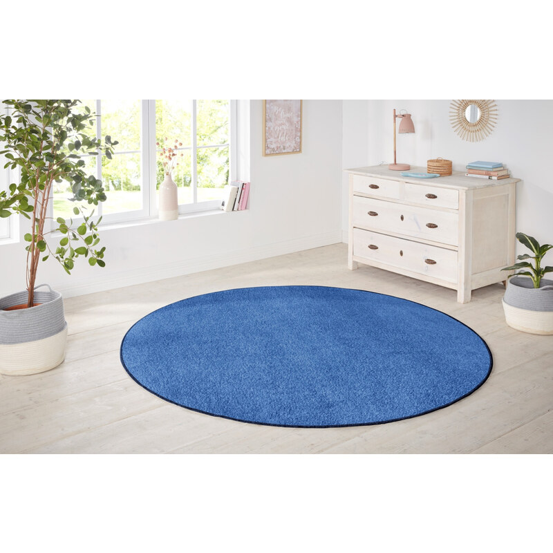 Hanse Home Collection koberce Kusový koberec Nasty 101153 Blau kruh - 133x133 (průměr) kruh cm