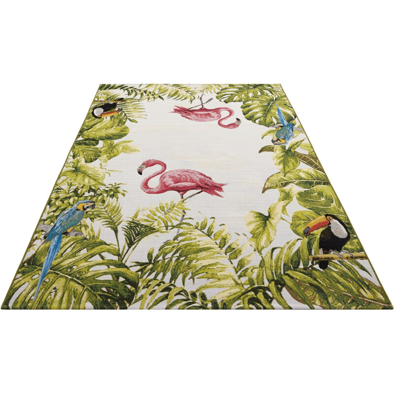 Hanse Home Collection koberce Kusový koberec Flair 105616 Tropical Birds Multicolored – na ven i na doma - 80x165 cm