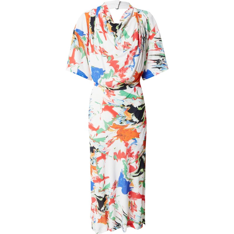 Karen Millen Šaty modrá / oranžová / oranžově červená / bílá 109590215