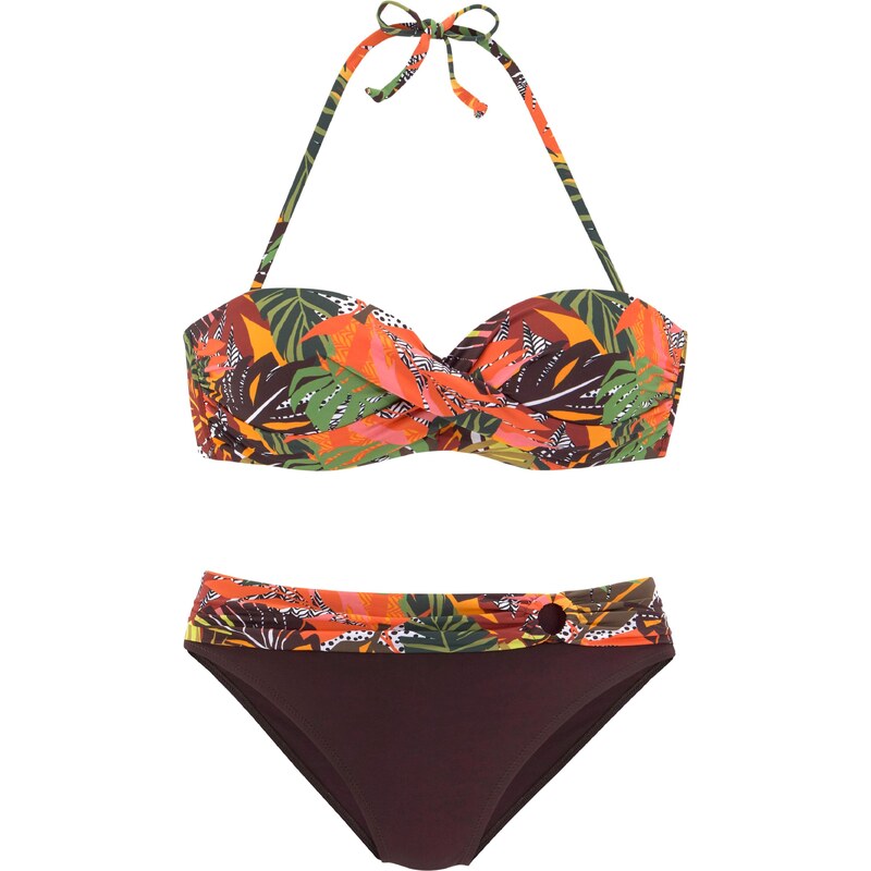 VIVANCE Bikiny čokoládová / žlutá / zelená / oranžová 92385998
