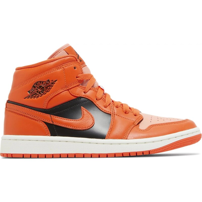 Nike Air Jordan 1 Mid Orange Black (W)