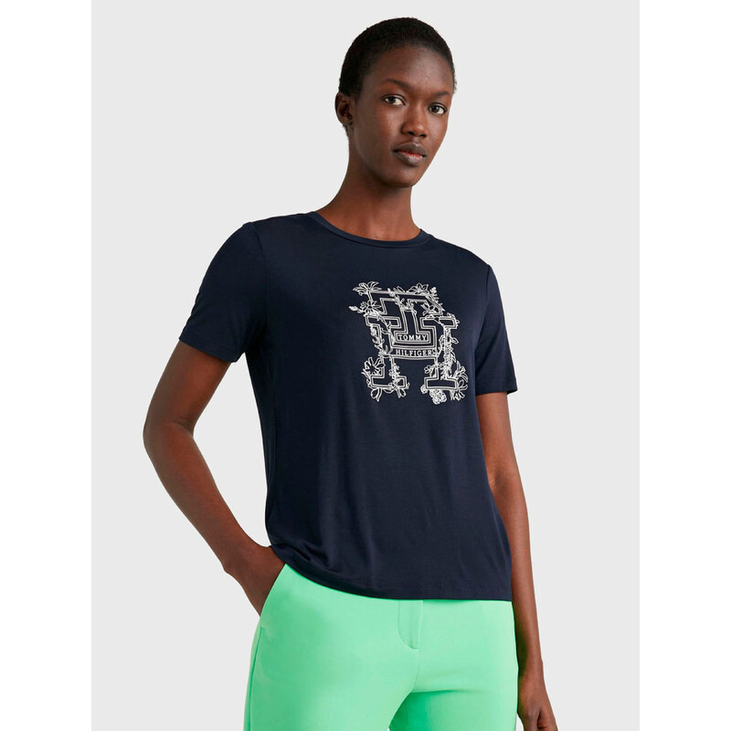 Tommy Hilfiger dámské tmavěmodré tričko 109098421