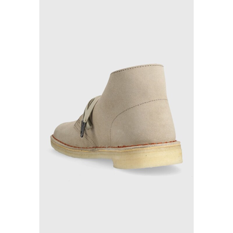 Semišové kotníkové boty Clarks Originals Desert Boot béžová barva, 26155527