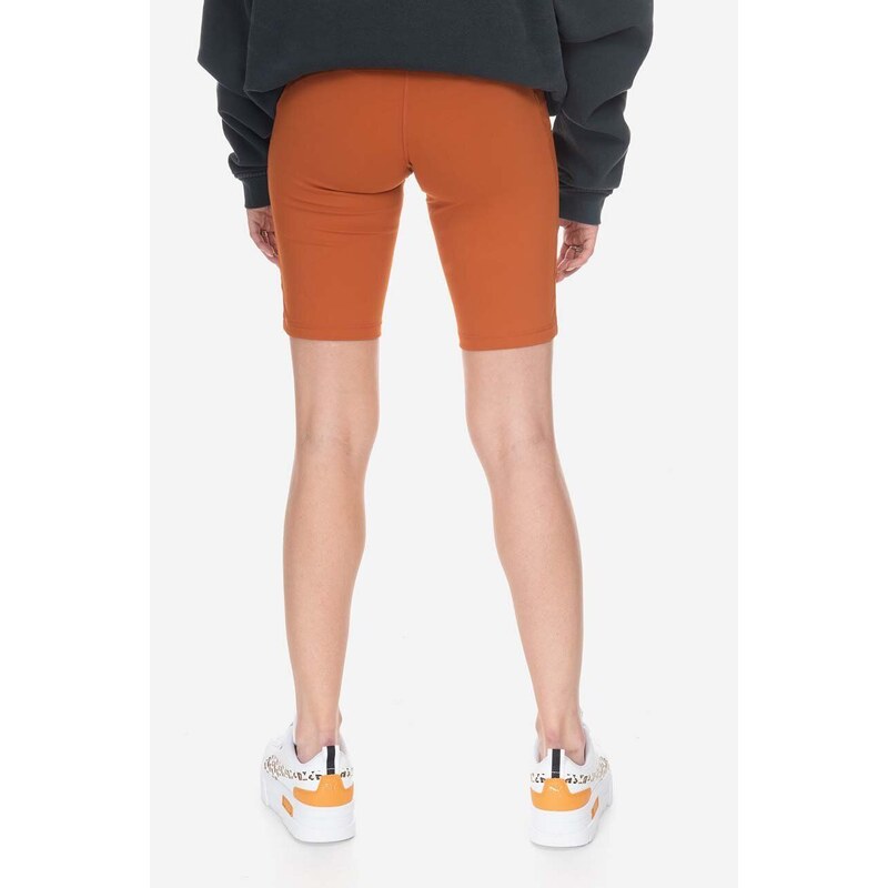 Kraťasy Fjallraven Abisko dámské, oranžová barva, hladké, high waist, F87138.243-243