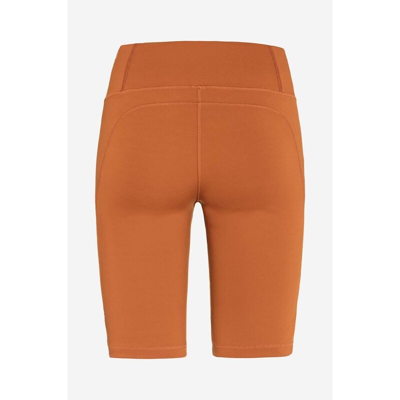 Kraťasy Fjallraven Abisko dámské, oranžová barva, hladké, high waist, F87138.243-243