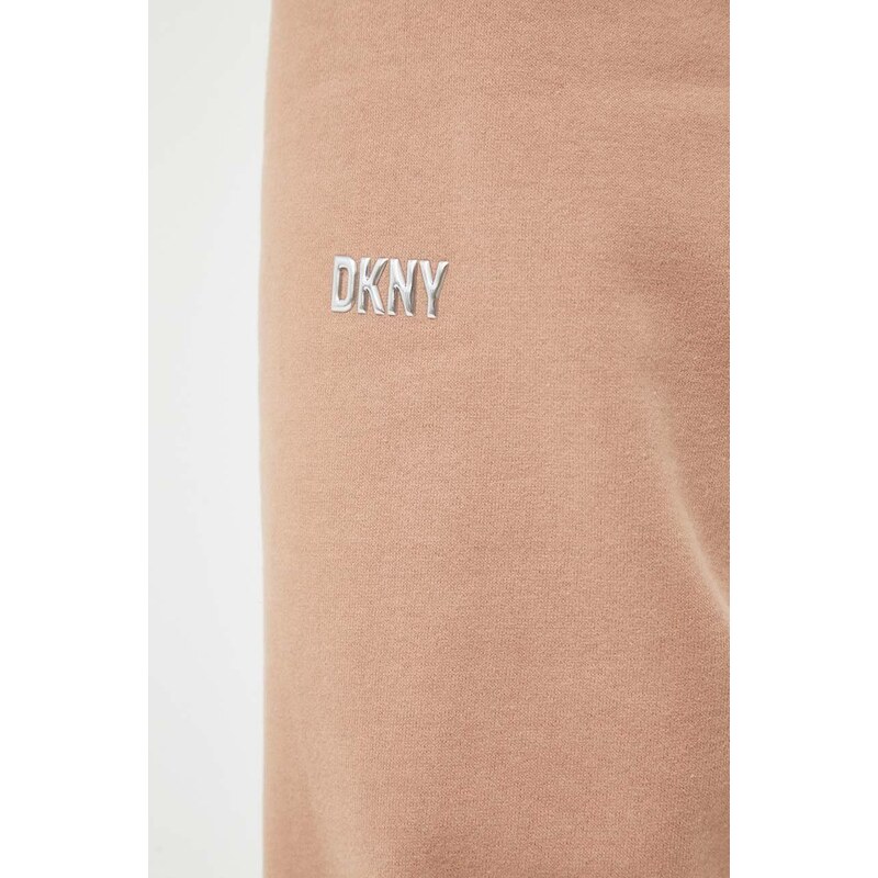 Tepláky Dkny hnědá barva, hladké, DP2P3114