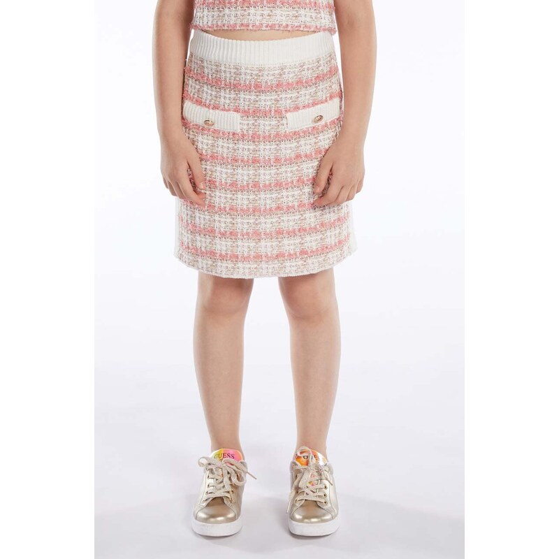 Dětská sukně Guess růžová barva, mini