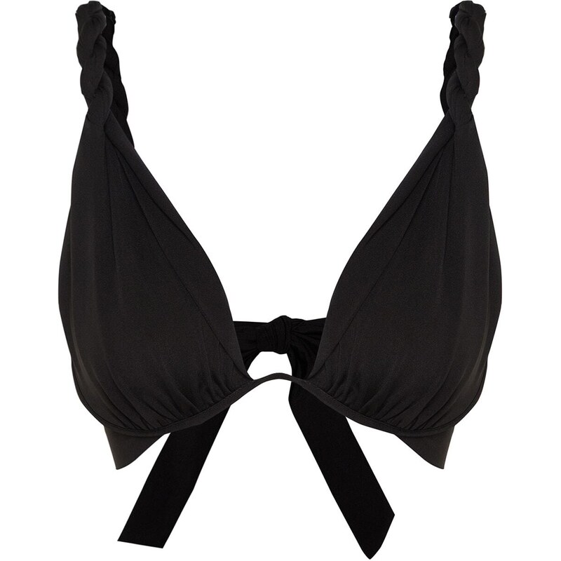 Trendyol X Zeynep Tosun Black Underwire Bustier with Strap Detail