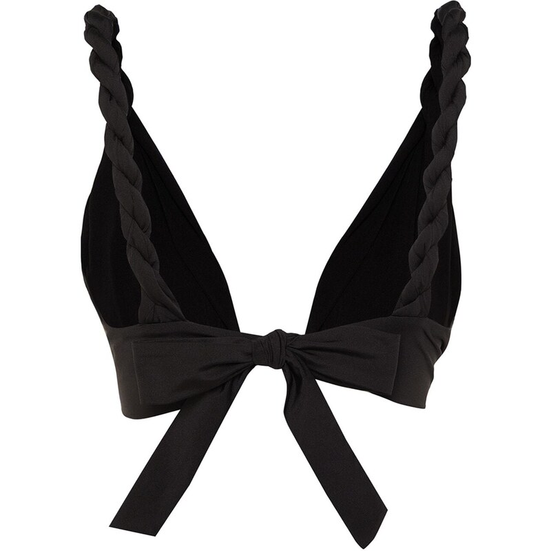 Trendyol X Zeynep Tosun Black Underwire Bustier with Strap Detail