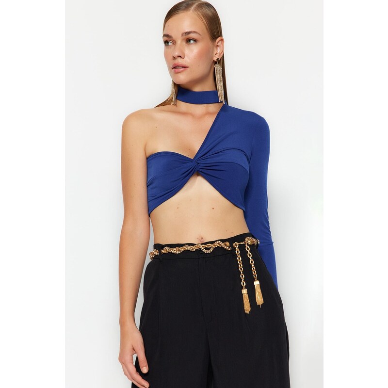 Trendyol Saxe Asymmetric Collar Bustier