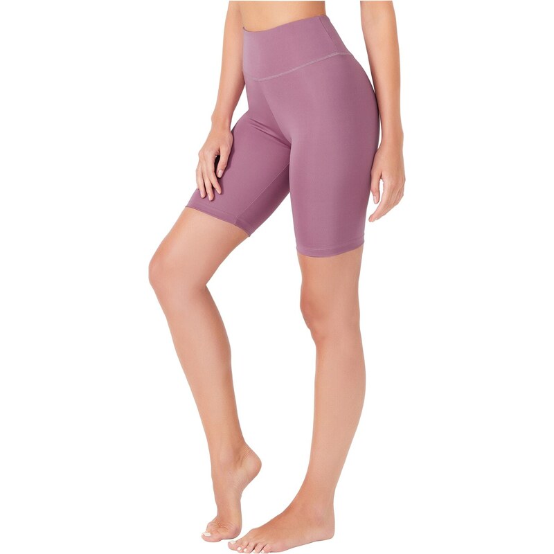 LOS OJOS Women's Lavender High Waist Contouring Cycling Shorts Sport Leggings