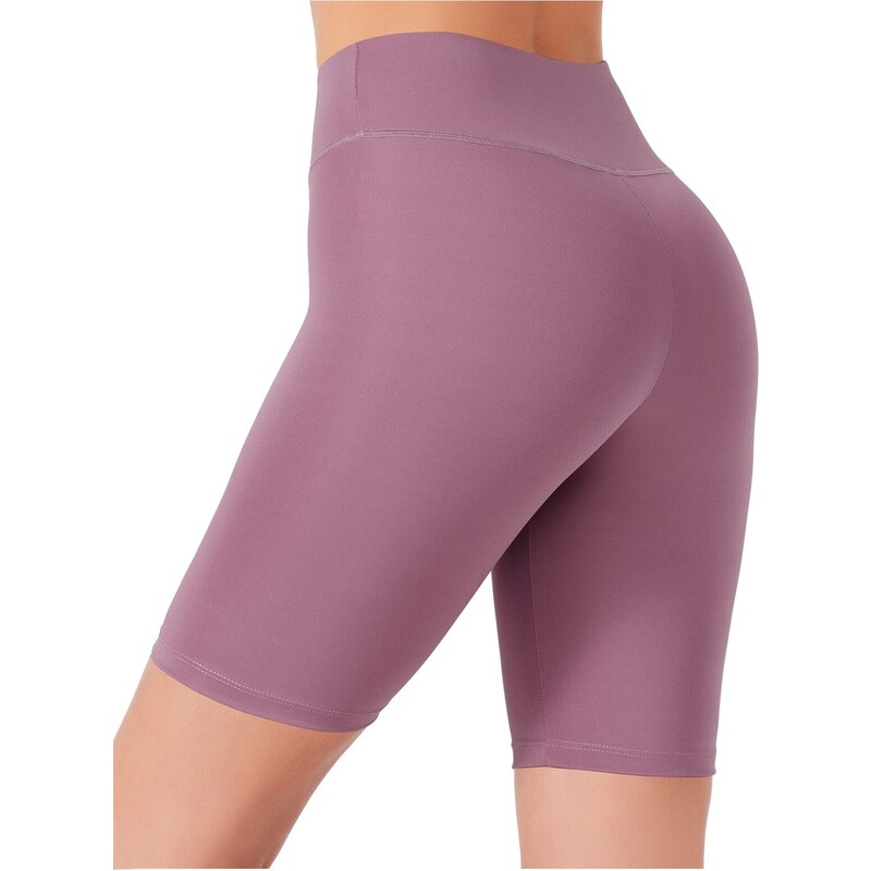 LOS OJOS Women's Lavender High Waist Contouring Cycling Shorts Sport Leggings