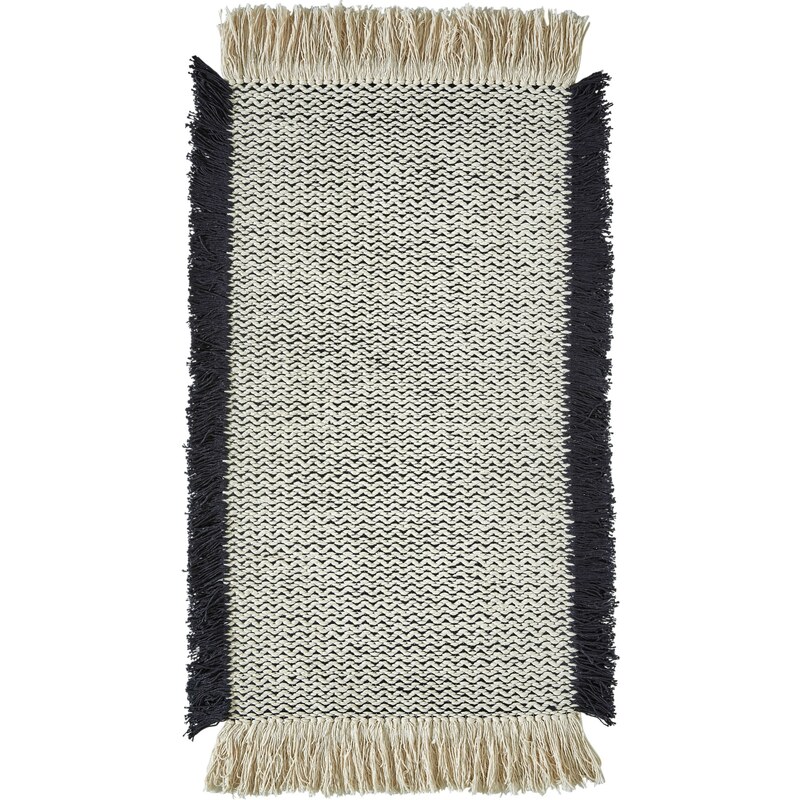 bonprix Koupelnový kobereček s třásněmi Černá