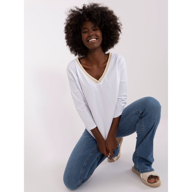 RUE PARIS Blouse-RV-BZ-8050.04-white