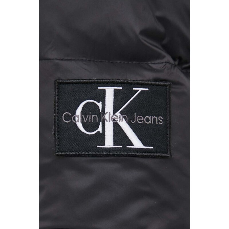 Péřová bunda Calvin Klein Jeans pánská, černá barva, zimní