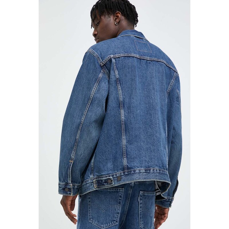 Džínová bunda Levi's pánská, přechodná, oversize