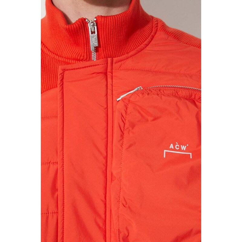 Bunda A-COLD-WALL* Asymmetric Padded Jacket pánská, červená barva, přechodná, ACWMO154-VOLTRED