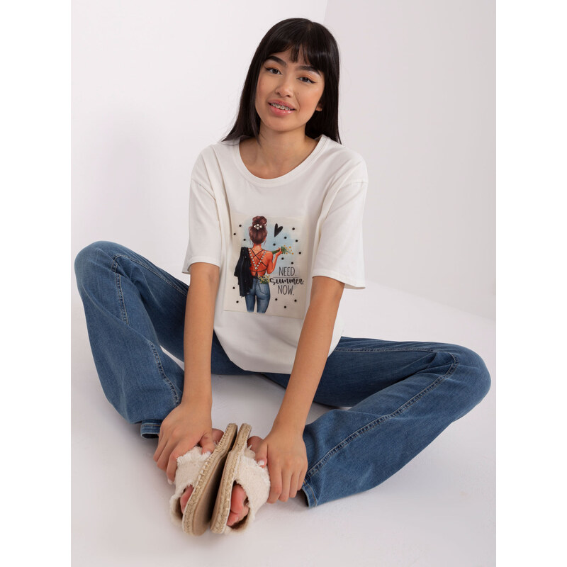 LAKERTA T-shirt-LK-TS-509353.25P-ecru