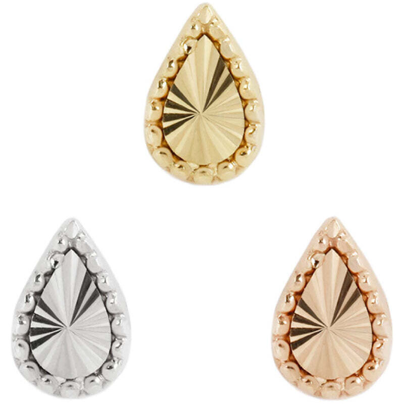 Buddha jewelry Bezzávitová koncovka piercingu Stay gold ze 14 kt