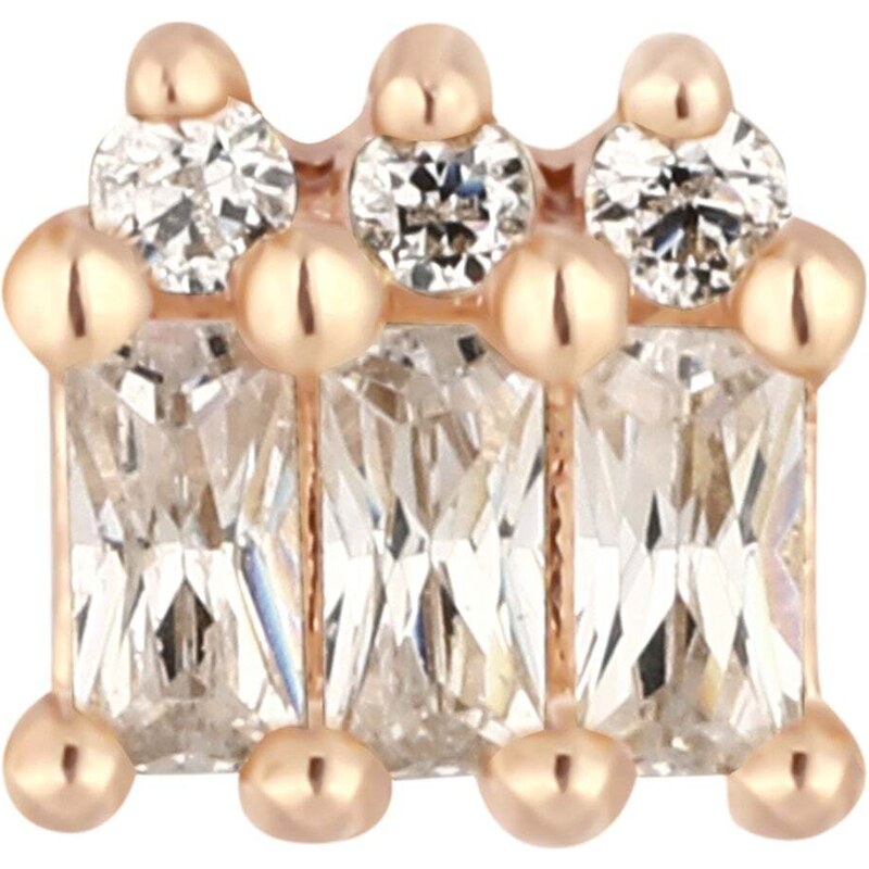Buddha jewelry Bezzávitová koncovka piercingu Excess ze 14 kt