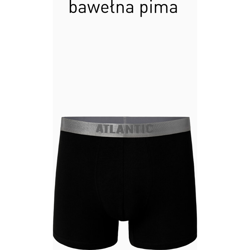 Pánské boxerky z bavlny Pima ATLANTIC - černé