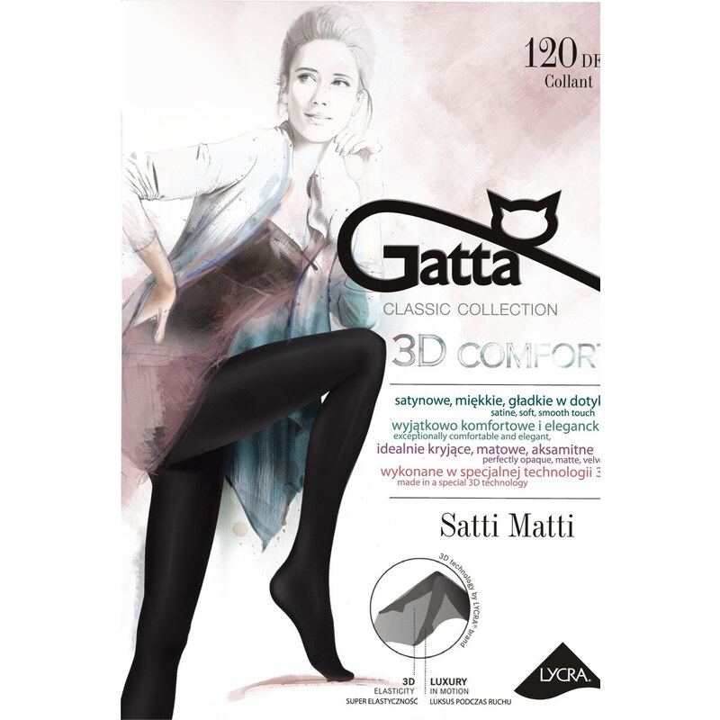 SATTI MATTI 120 - Punčochové kalhoty 3D 120 DEN - GATTA