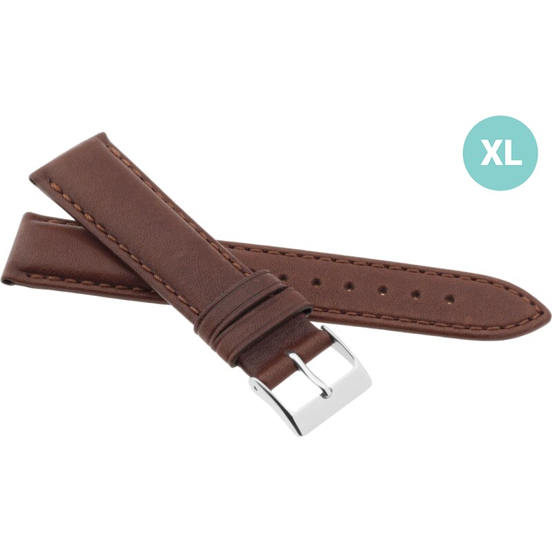 JVD Pánský hnědý kožený řemínek na hodinky R42202/18XL