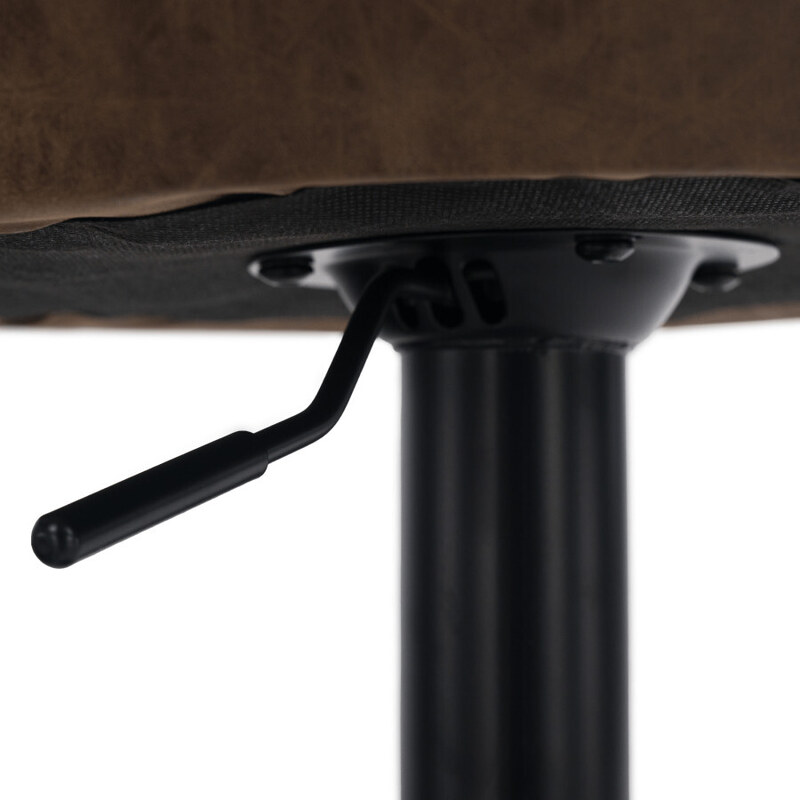 Tempo Kondela Barová židle LORASA NEW - hnědá látka s efektem broušené kůže