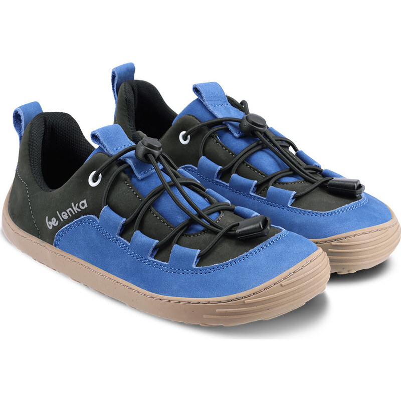 BeLenka Dětské barefoot tenisky Be Lenka Xplorer - Blue & Olive Black