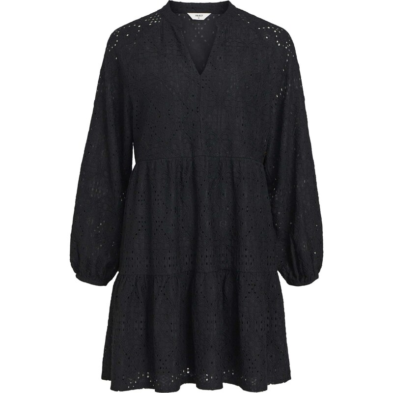 OBJECT Šaty Broderie Anglaise černá 109077315